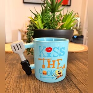 Sponge Bob Kiss the Cook Mug with Spatula Handle-Large 20oz